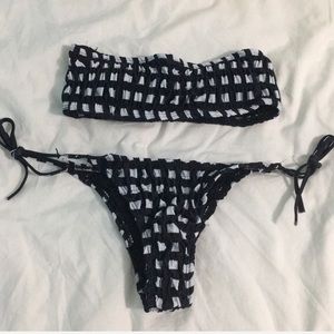 Smocked Bandeau Bikini